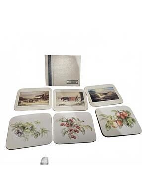 Jason Products New Zealand Vintage Cork Backed Coasters Set of 6 (Mixed Series)
